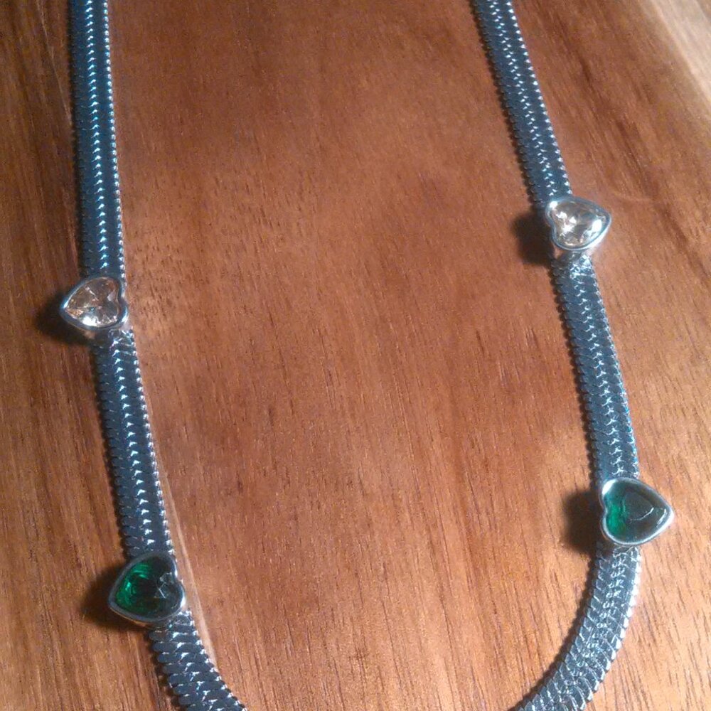 Quintessence of Love Multi Color Austrian Crystal Station Choker Necklace - Picture 7 of 9